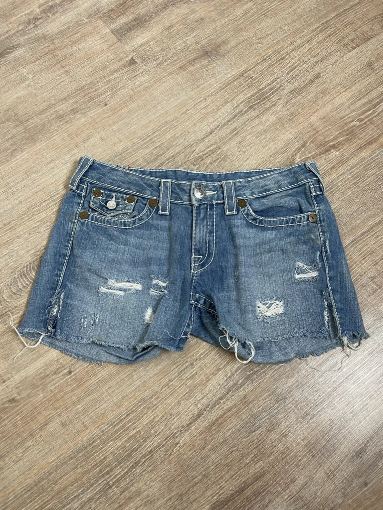 detail view, True Religion Shorts, vintage Y2K second hand piece, image 6