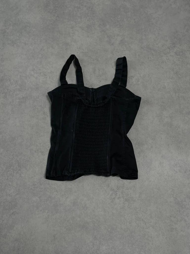 detail view, Charlotte Russe Black Corset, vintage Y2K second hand piece, image 5