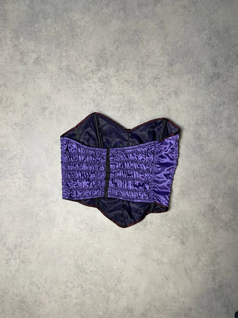 detail view, Purple Corset, vintage Y2K second hand piece, image 5