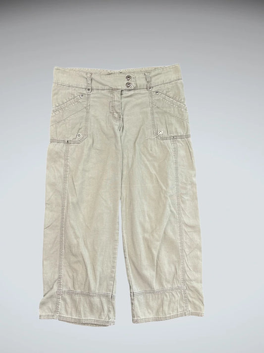 front view, Cotton Giny Olive Green Pants, vintage Y2K second hand piece