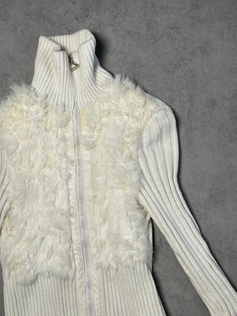 detail view, Jennyfer Fur Jumper, vintage Y2K second hand piece, image 4