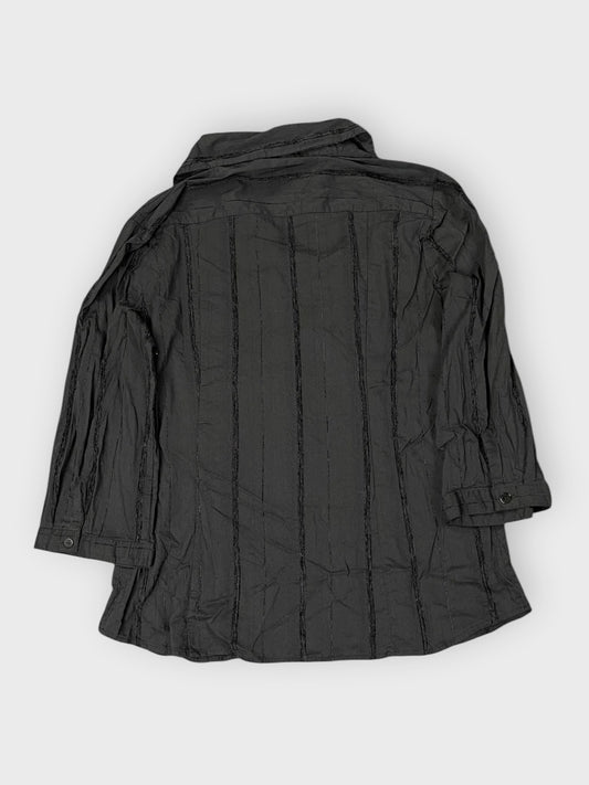 back view, Optimum Black V-Cut Cotton Top, vintage Y2K second hand piece