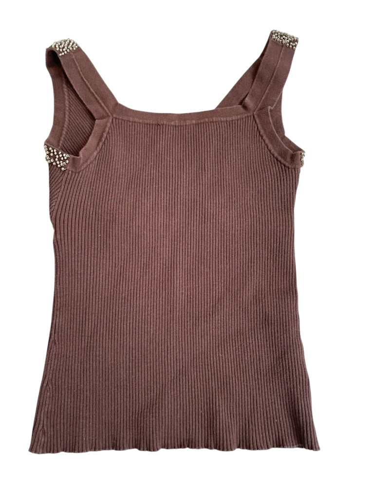 detail view, stud spell – ribbed knit top, vintage Y2K second hand piece, image 6