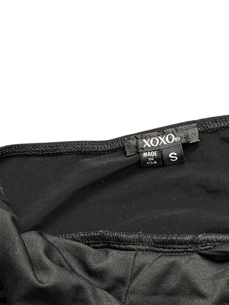 back view, XOXO Black Halter String Top, vintage Y2K second hand piece