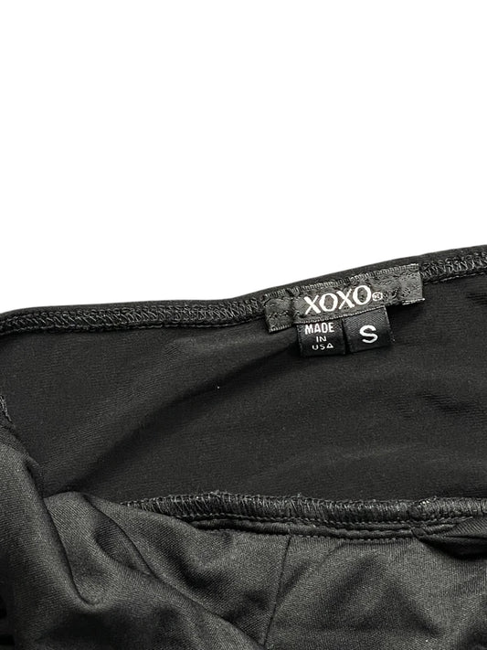 back view, XOXO Black Halter String Top, vintage Y2K second hand piece