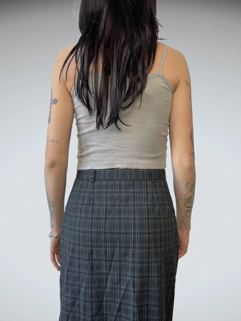 back view, Grey Tank Top, vintage Y2K second hand piece