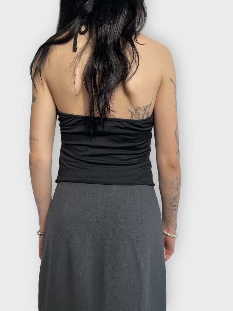 back view, ROMWE top with paillettes, vintage Y2K second hand piece