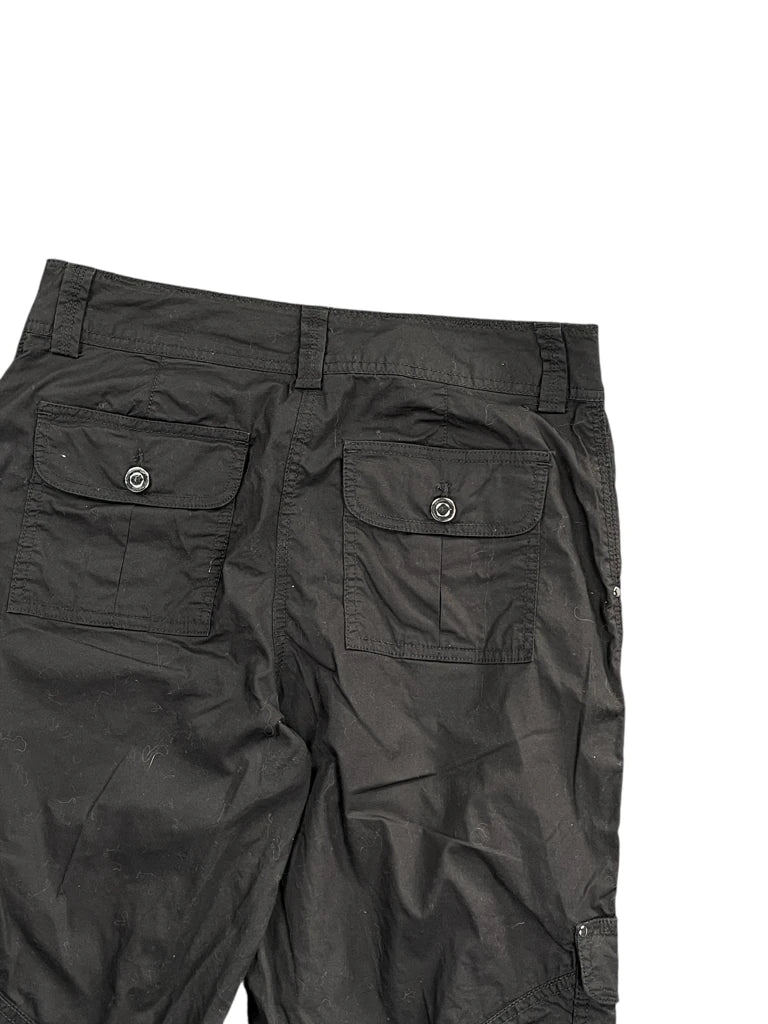 detail view, Style & Co Black Cargo Shorts, vintage Y2K second hand piece