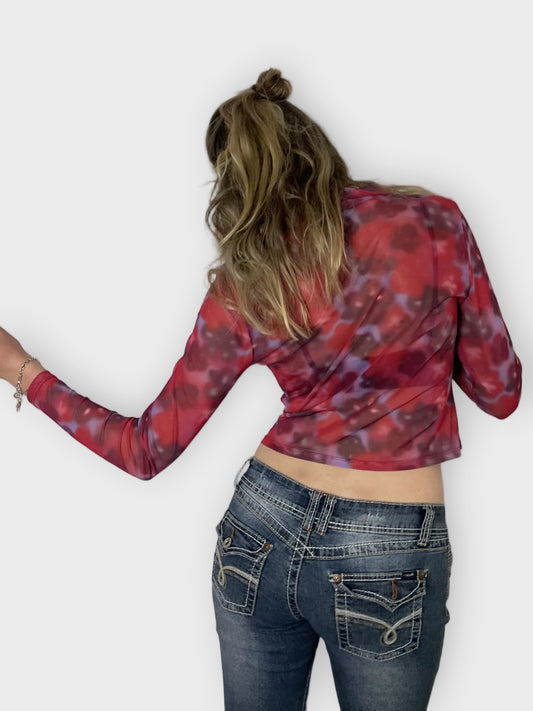 back view, Miss Shop Floral Shirt, vintage Y2K second hand piece