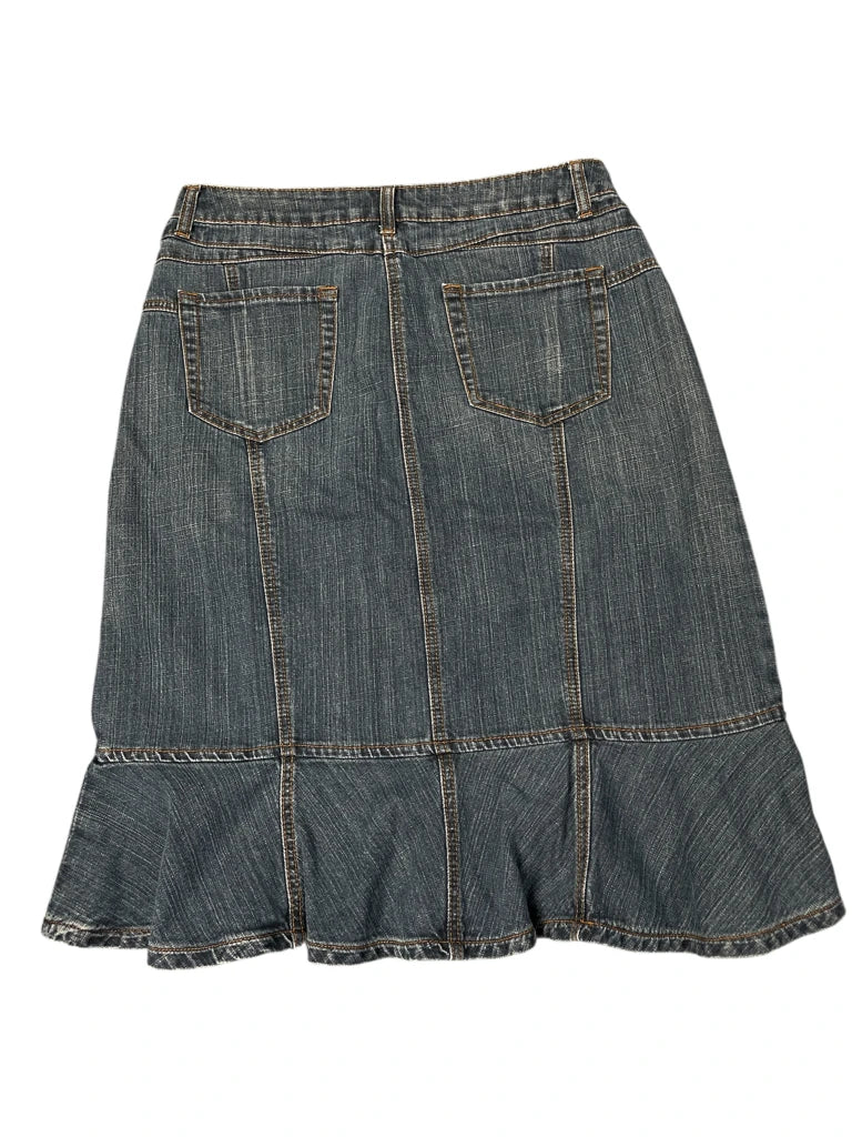back view, Motto Denim Skirt, vintage Y2K second hand piece
