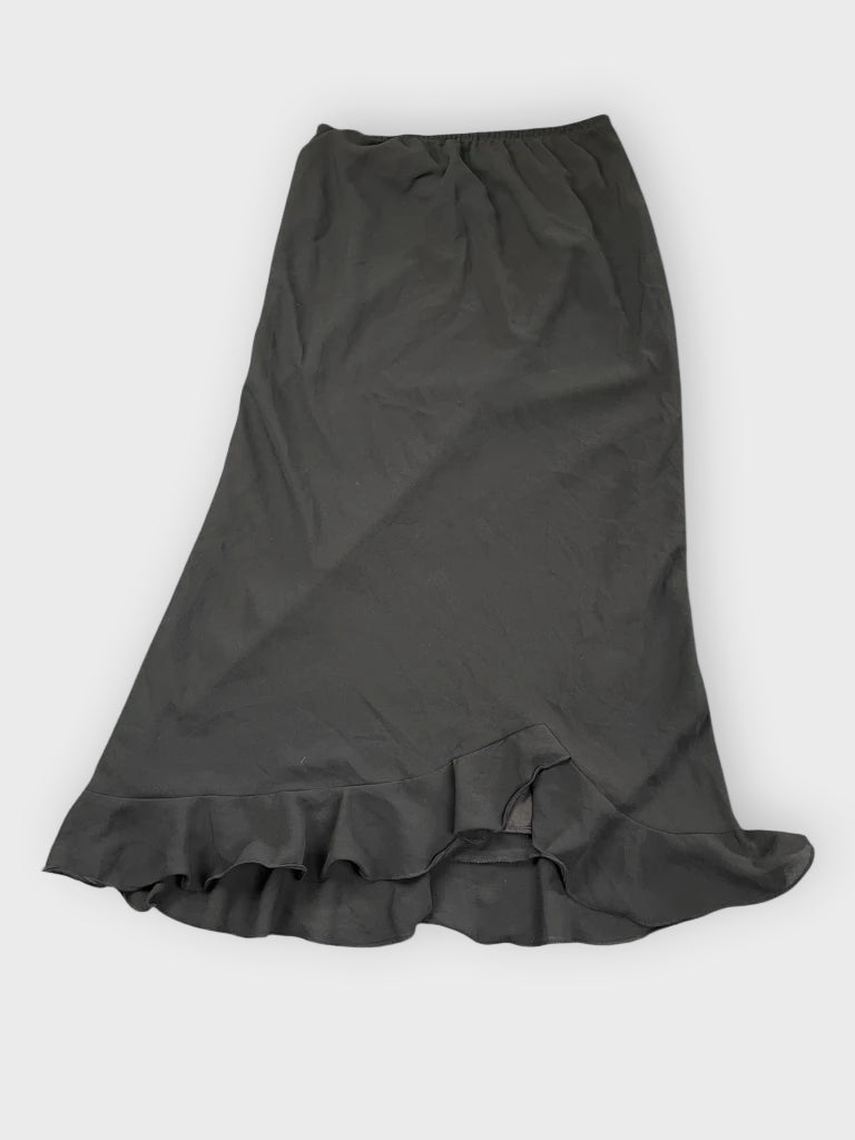 front view, JBS Black Midi Skirt, vintage Y2K second hand piece