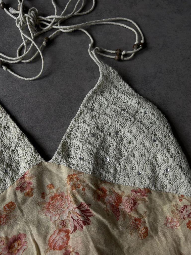 detail view, Louise FD Y2K Halter Top, vintage Y2K second hand piece, image 5