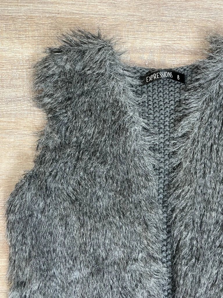 detail view, Expressions Open Vest, vintage Y2K second hand piece