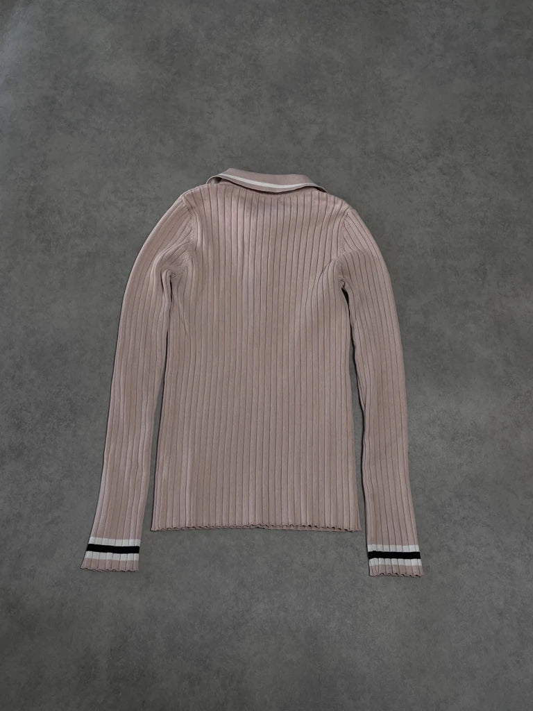 detail view, Mdrn Pastel Pink Jumper, vintage Y2K second hand piece, image 5