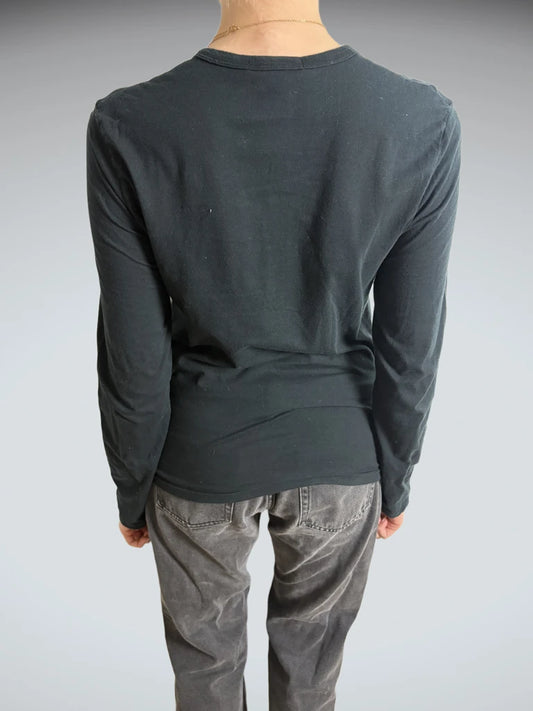 Y2K Black Long Sleeve Top (XL)