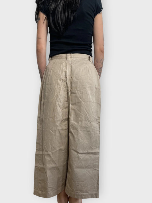 back view, Edeis beige long skirt, vintage Y2K second hand piece