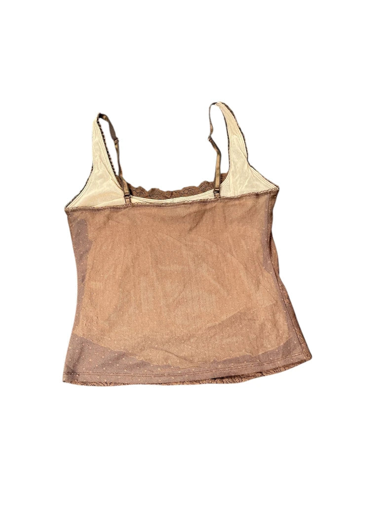 detail view, New York & Company Golden Lace Corset Camisole, vintage Y2K second hand piece, image 7