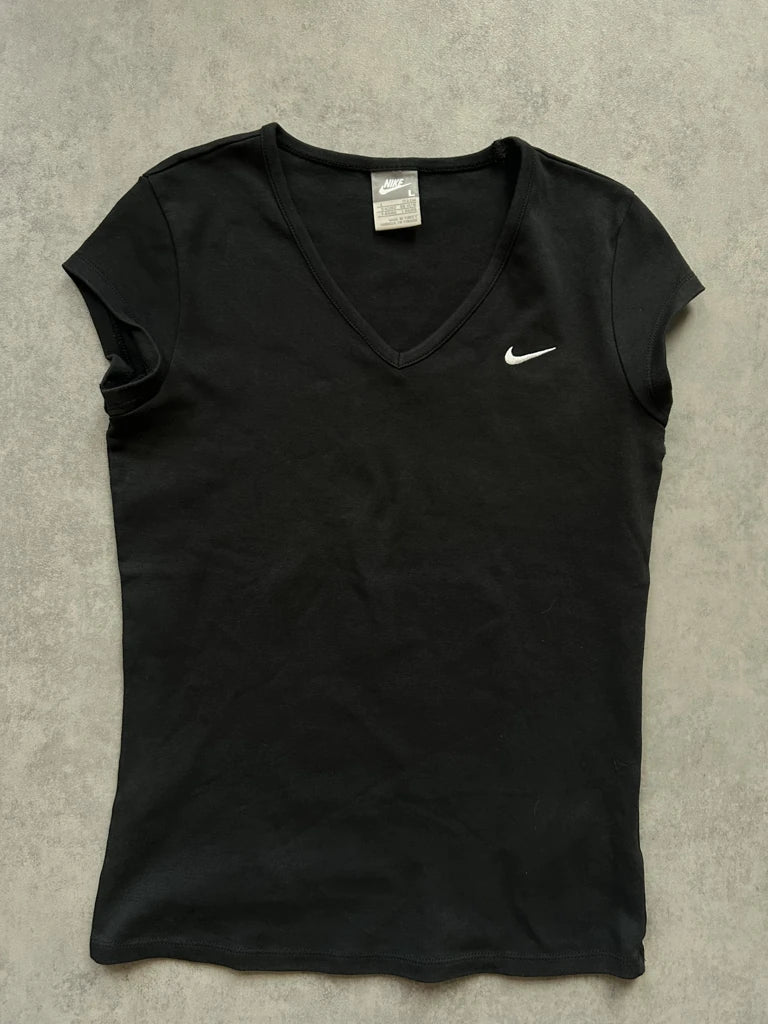 detail view, Black Nike Sports Top, vintage Y2K second hand piece, image 6