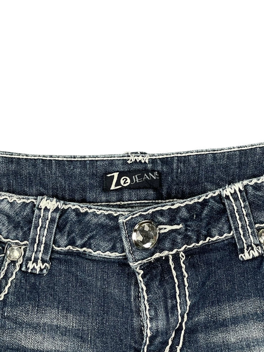 back view, Z Jeans Embellished Pocket Denim Hotpants, vintage Y2K second hand piece