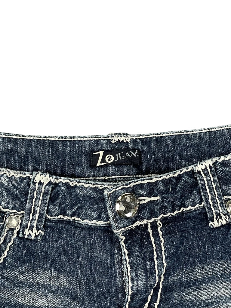 back view, Z Jeans Embellished Pocket Denim Hotpants, vintage Y2K second hand piece