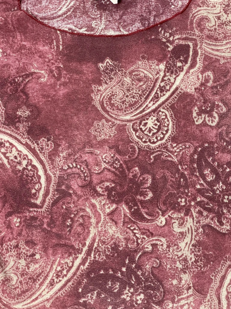 detail view, Tom Tom Boho Paisley Mesh Top, vintage Y2K second hand piece, image 4