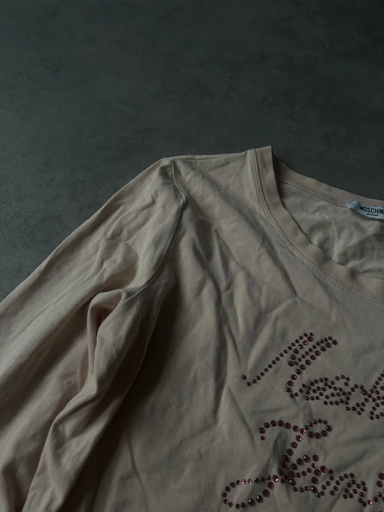 detail view, Moschino Long Sleeve Top, vintage Y2K second hand piece, image 4