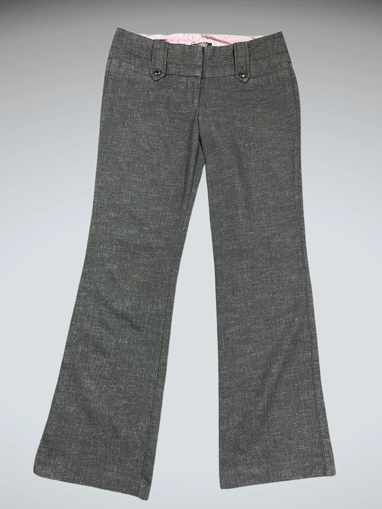 front view, Stooshx Charcoal Pinstripe Slim Bootcut Suit Pants, vintage Y2K second hand piece