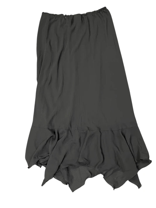 back view, ABG Dress by California Midnight Ruffle Hem Maxi Skirt, vintage Y2K second hand piece