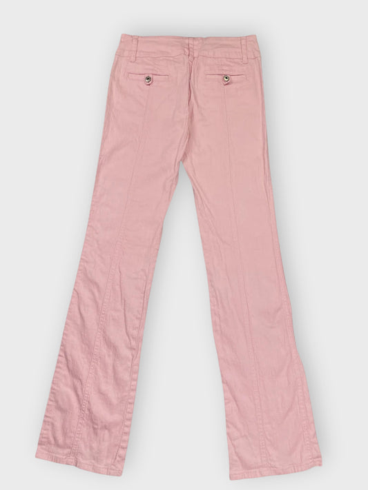 back view, BeBop Pink Slim-Fit Pants, vintage Y2K second hand piece
