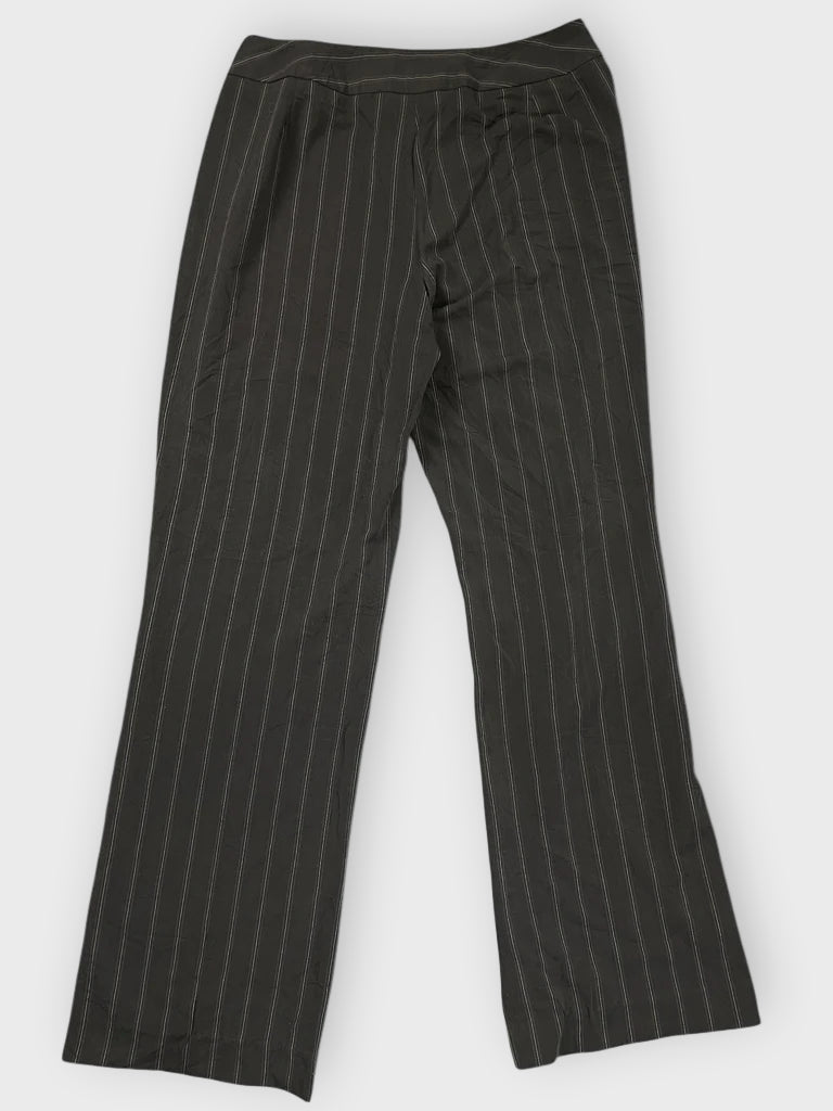 back view, Larry Levine Black Pinstripe Pants, vintage Y2K second hand piece