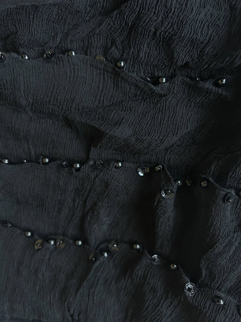 detail view, Phard Y2K Black Strappy Top, vintage Y2K second hand piece, image 5
