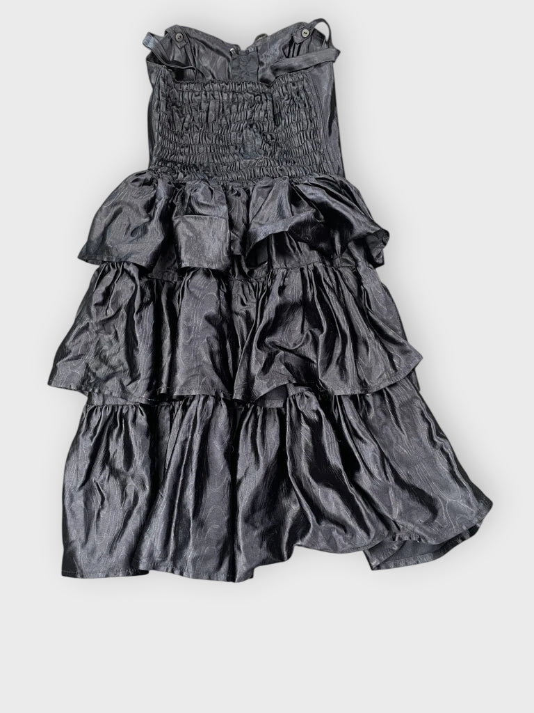 Black Ruffle Corset Dress (XS)