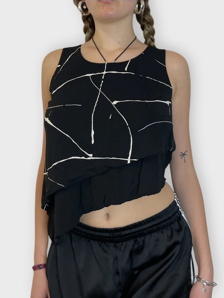 front view, Collection Asymmetrical Top, vintage Y2K second hand piece