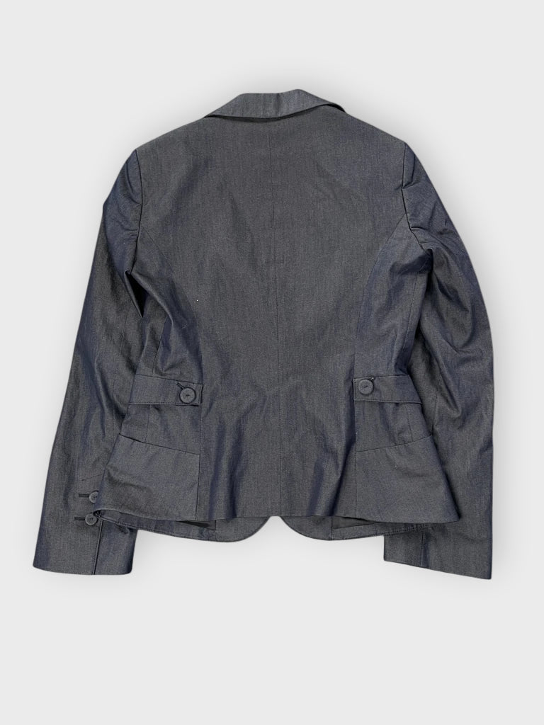 Navy Blue Tailored Blazer with Structured Silhouette (M)