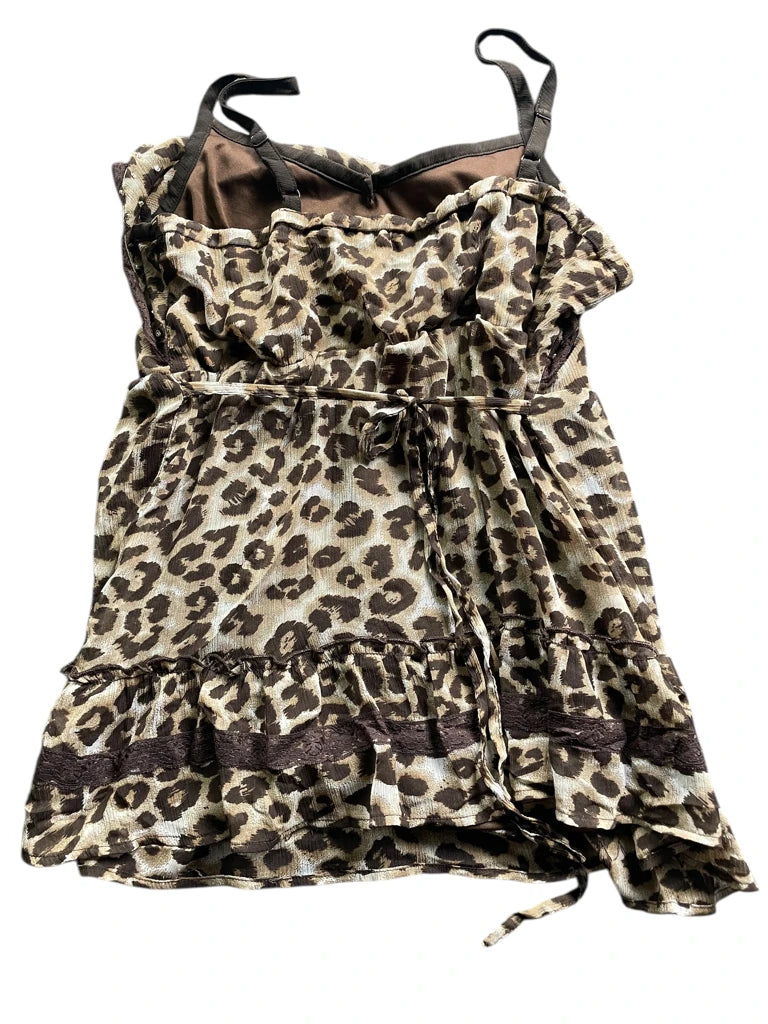 back view, Justice Leopard Layered Camisole, vintage Y2K second hand piece