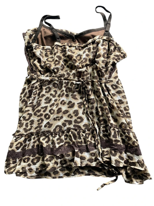 back view, Justice Leopard Layered Camisole, vintage Y2K second hand piece