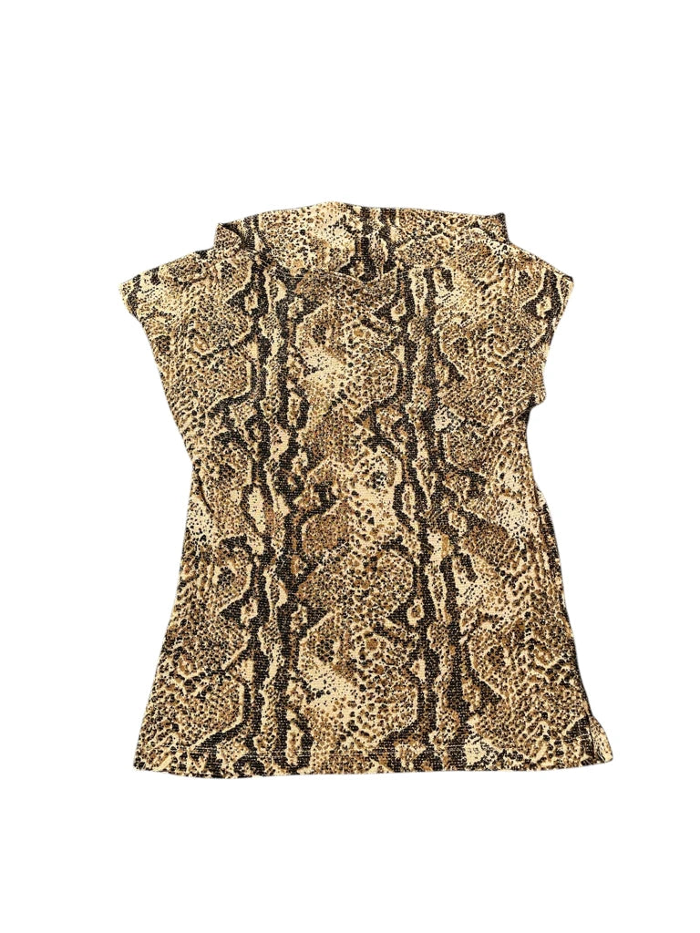 detail view, A.Byer Shiny Snakeskin Top, vintage Y2K second hand piece