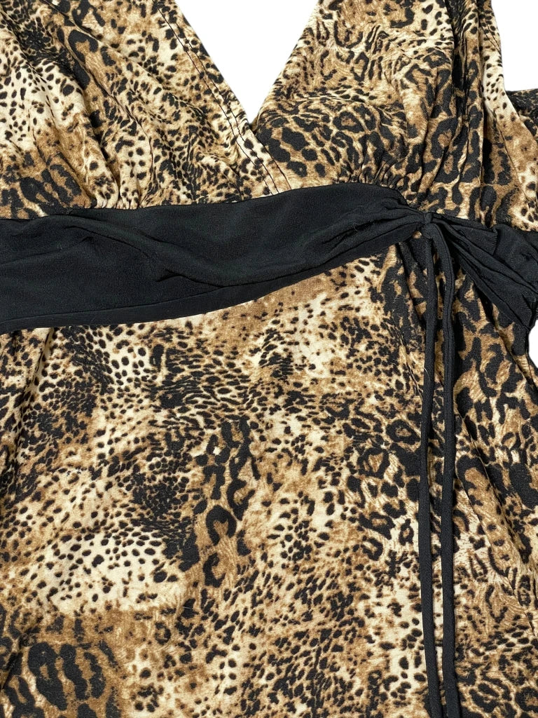 detail view, Ripe Leopard Wrap Halterneck, vintage Y2K second hand piece, image 6