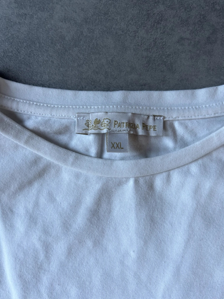 Y2K White Long Sleeve Top (XXL)