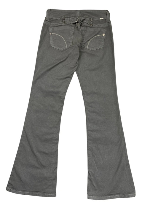 back view, Guess Grey Low-Rise Bootcut Pants, vintage Y2K second hand piece