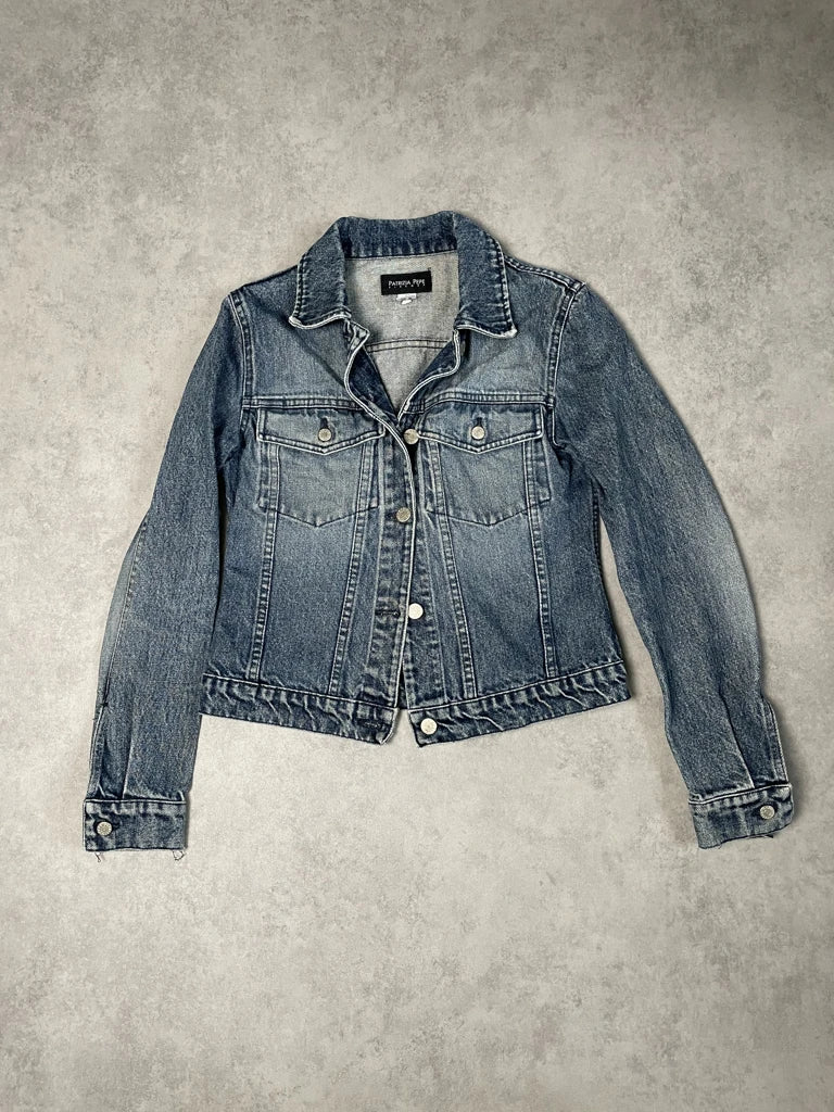 detail view, Patrizia Pepe Jeans Jacket, vintage Y2K second hand piece, image 6