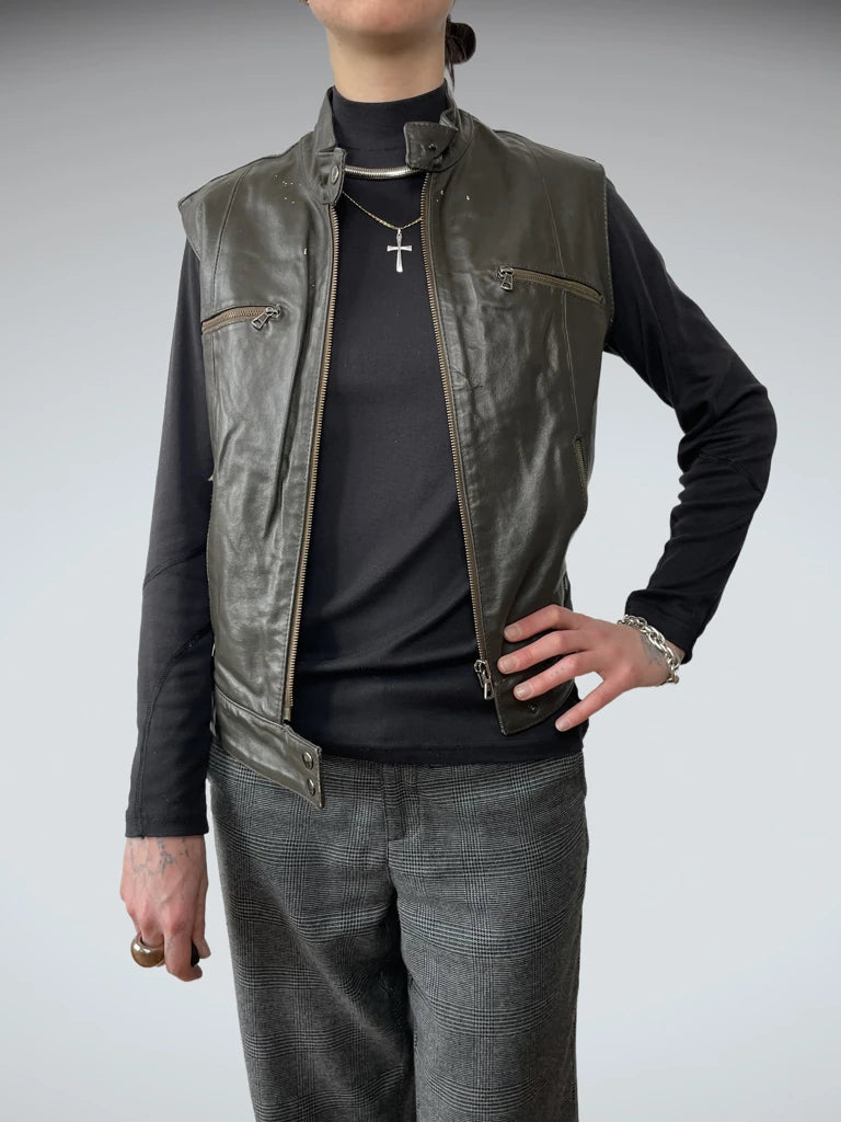 front view, Privilegi Italian Gilet, vintage Y2K second hand piece