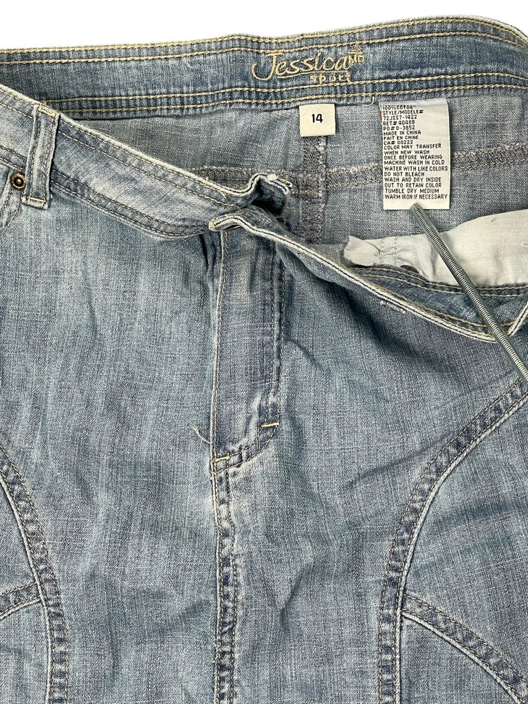 detail view, Jessica Sport Light Denim Skirt, vintage Y2K second hand piece