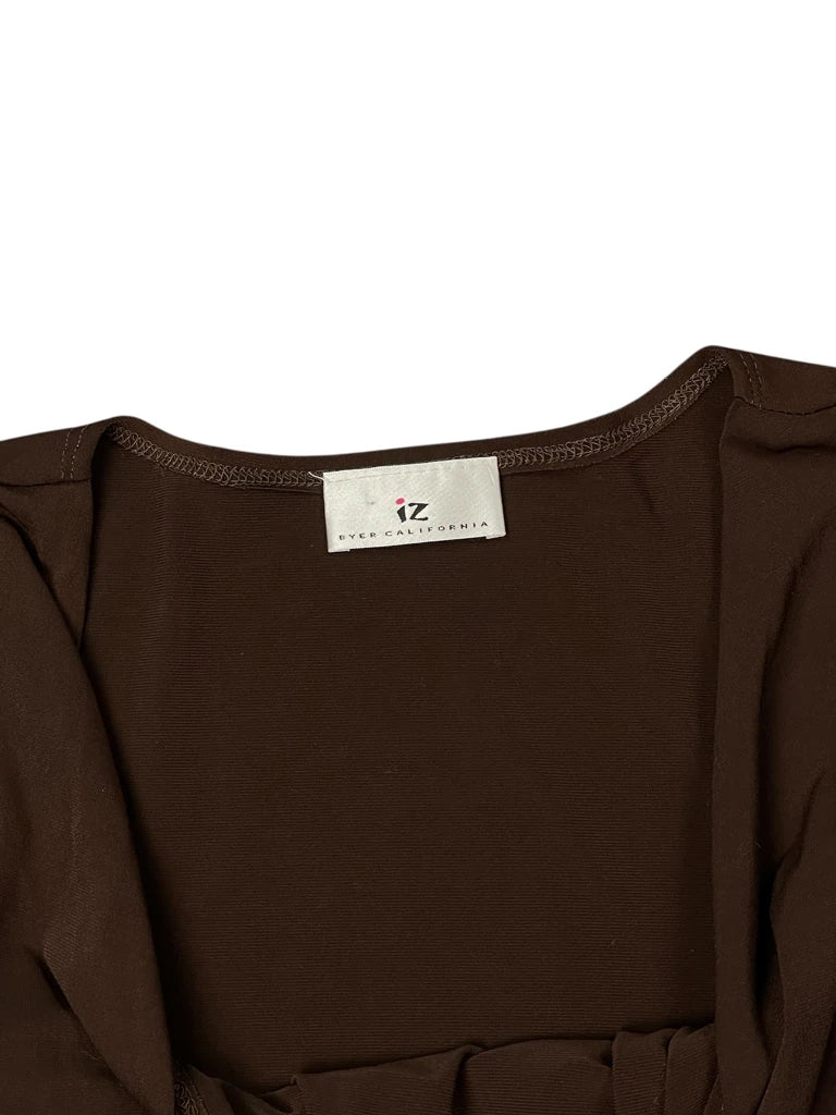 detail view, Byer California Brown Vintage Top, vintage Y2K second hand piece