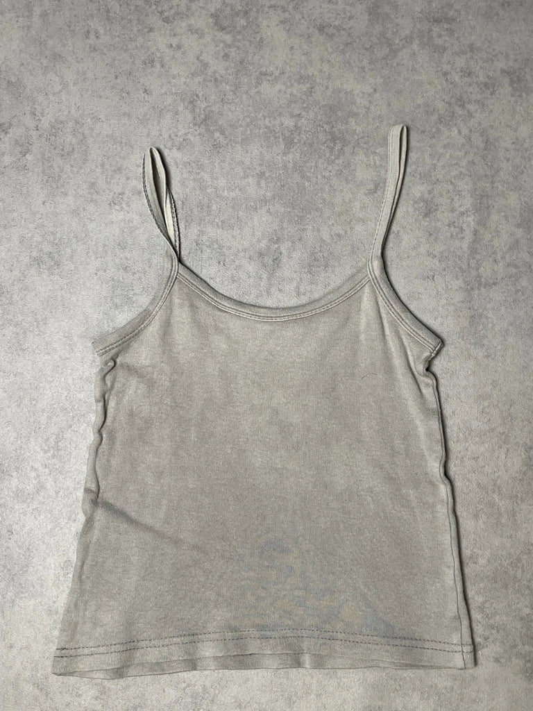 detail view, Grey Tank Top, vintage Y2K second hand piece, image 4