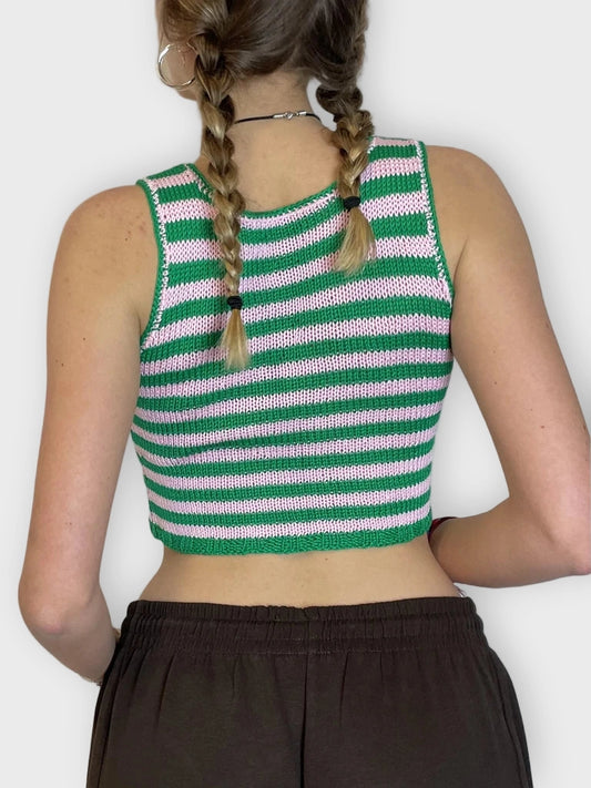 back view, Striped Top, vintage Y2K second hand piece