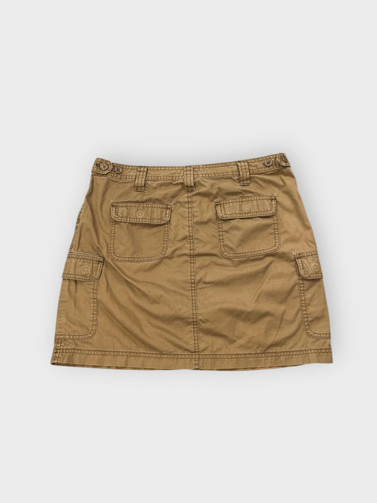 back view, J.Crew Khaki Utility Cotton Mini Skirt, vintage Y2K second hand piece