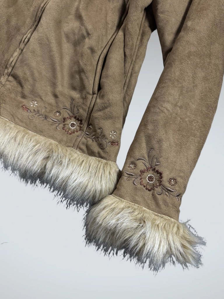detail view, Leather Coat, vintage Y2K second hand piece, image 4