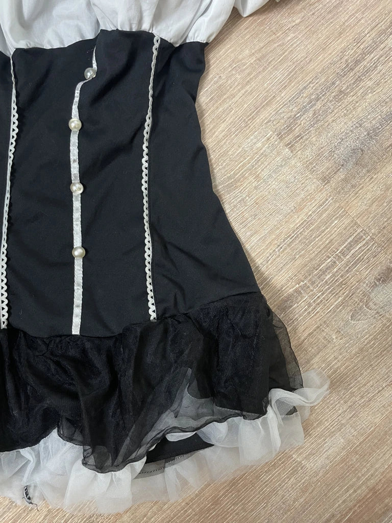 detail view, Lace Top, vintage Y2K second hand piece