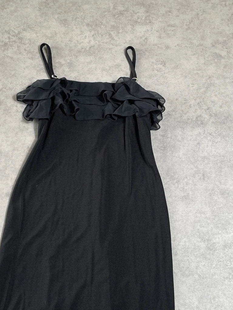 detail view, J. Ribhoff black dress, vintage Y2K second hand piece, image 4